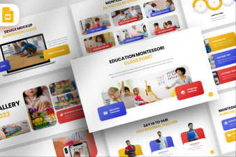 Professional Montessori Class Google Slide Template